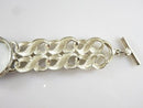 Charles Krypell Sterling Toggle Bracelet in Silver with Porcelain Plaque insert