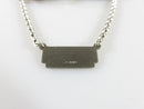 Vintage Swank Sterling Silver Tie Bar Clamp With Dangling Plaque for a Monogram