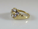 14K Yellow Gold Ring with 10 Marquise Tanzanite Stones Size 7 CID Hallmarked 4.2g