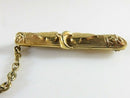 Victorian 14K Gold Filled Hat Pin with Hat Bar Pin & Chain Assembly