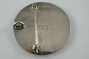 Taxco Sterling Silver Mexico Inlaid Retro Style Brooch Pendant Turquoise Inlay