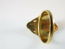 Antique 20K Gold Nephrite Jade (Origin Unknown) Navette Dragon Ring Chinese Export