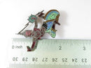 Vintage Siam Sterling Enameled Goddess Mekkala Brooch Pin Circa 1946-48