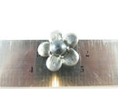 Vintage Designer Flower & Hematite Ball Center Sterling Silver Pendant 7/8"