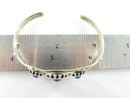 Petite Sterling Silver Cuff Bear Claw Shadowbox Turquoise Unsigned Navajo Style