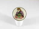 Beautiful Antique Style Japanese Satsuma Sterling Ring Seated God Immortal