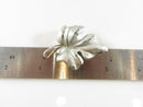 Curtis Creations Brushed & Polished Sterling Silver Leaf Brooch