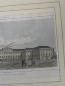 Schönbrunn Palace near Vienna, Austria, Handcolored Engraving View of Schönbrunn