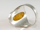 c1960 Unisex Amber Sterling Ring Size 7.75 Fischland GmbH German Made