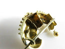 Antique Victorian 18K Gold Etruscan Revival Crescent Brooch with Dangles Circa 1860s