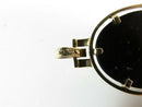 14K Yellow Gold Vintage Pendant with Carved Opal Cameo on Black Onyx