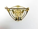 10K SM&S Art Nouveau/Edwardian Pendant Watch Pin, Openwork Floral, c.1900
