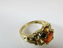 Michael Valitutti 14K Gold Ring with Orange Stone, Diamond & Yellow Accents Size 5
