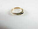 Victorian Child’s Ring Size 2 in Unmarked Gold or Gold-Filled with Garnet; Two Stones Intact, One Missing