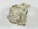 Artisan Filigree Orchid Flower Brooch Sterling Silver Germany Willi Nonnenmann