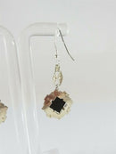 Sterling Silver Onyx Marcasite Accented Dangle Earrings With Matched Pendant