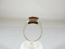 Lovely Antique Carved Hardstone Soldier Pinky Ring Floral Etched Band 10K Sz 9.5