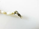 7" Baby Doll Necklace 14K Gold Connector, Pink Glass, Faux Pearls, Golden Beads