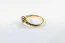 Affordable Diamond Engagement  Promise Ring 14K Yellow Gold Illusion Setting Siz