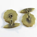 Vintage K24 Japanese Damascene Village View Chain Link Cufflinks Set Etched w/