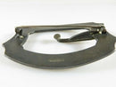 Antique Sterling Fancy Scallop Guilloché Enamel Buckle Sash Scarf Brooch
