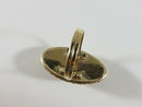 Vintage Mid-Century Rutilated Quartz Cabochon Ring 10K Gold Size 7