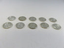 Lot of 10 US Roosevelt Silver Dimes 90% Silver Mixed Mint Marks 90% Collection Circulated