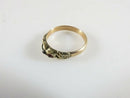 Victorian Child’s Ring Size 2 in Unmarked Gold or Gold-Filled with Garnet; Two Stones Intact, One Missing