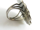 Old Pawn Pilot Mountain Turquoise Sterling Silver Ring Size 6.75