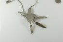 Patriotic American Eagle Necklace Sterling Artisan Robert Becenti Navajo 17.5"