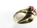 Faith 10K Gold Ring with Lab Created Pink Spinel Waterfall Style Size 4.25