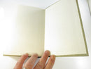Another view of a green gilt-decorated hardcover board showing surface wear and spotting.