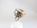 Beautiful Antique Style Japanese Satsuma Sterling Ring Seated God Immortal