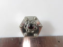 Vintage Sterling Cabochon Garnet Topped Octagon Snuff Box, Stash Box, Pill Box