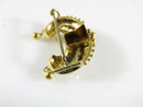 Antique Victorian 18K Gold Etruscan Revival Crescent Brooch with Dangles Circa 1860s