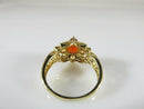 Michael Valitutti 14K Gold Ring with Orange Stone, Diamond & Yellow Accents Size 5