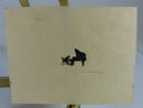 Miniature Silhouette of Piano Player Paderewski Baroness Eveline Maydell c1940