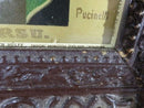 Antique Puccinelli Mother Mary & Jesus Lithograph in Original Antique Frame