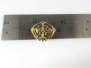 10K SM&S Art Nouveau/Edwardian Pendant Watch Pin, Openwork Floral, c.1900
