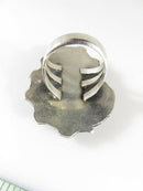 Huge Beautiful Turquoise & Sterling Silver Ring Unisex Statement Ring Size 8.5