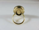 Victorian Era 14K Gold High Relief Carved Hardstone Roman Soldier Ring Size 7