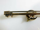 Victorian 10K Gold Crescent Moon Star & Arrow Brooch with Turquoise & Seed Pearl