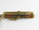 Victorian 14K Gold Filled Hat Pin with Hat Bar Pin & Chain Assembly