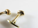 Edwardian Gold Filled Oval Scrolling Design Solid Curved Bean-Back Cufflinks