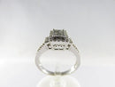 10K White Gold Diamond Illusion Fashion Engagement Ring Size 7.75