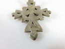 1 7/8" High Celtic Style Coptic Ethiopia Silver Cross With Chamfered Decoration