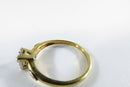 Affordable Diamond Engagement  Promise Ring 14K Yellow Gold Illusion Setting Siz