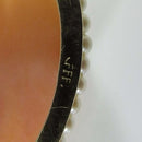 Vintage 14K F&F Felger Cameo Brooch Pendant with Pearl Surround