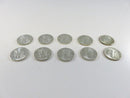 Lot of 10 US Roosevelt Silver Dimes 90% Silver 1946 90% Coins 90% Collection