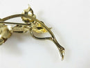 Vintage Gold Vermeil Sterling Silver Beau Flower Brooch